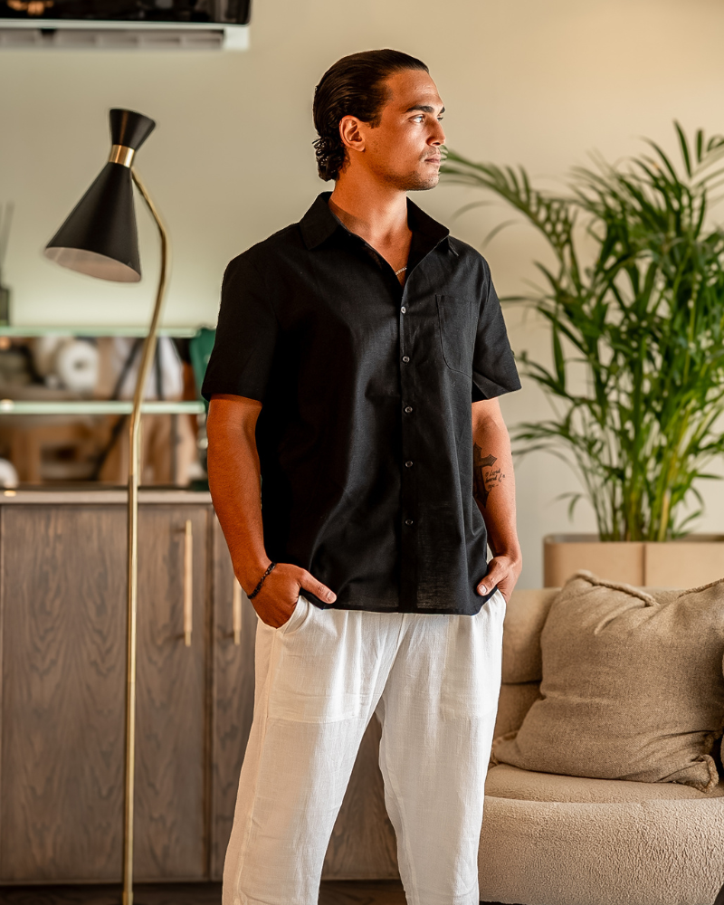 Rotorua - 100% Linen Shirt (Shortsleeve)
