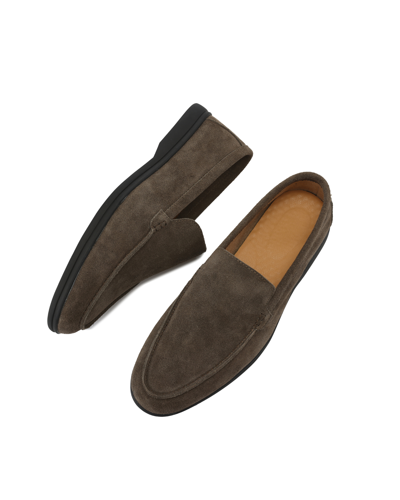Taupō Premium Suede Loafers - Black Soles