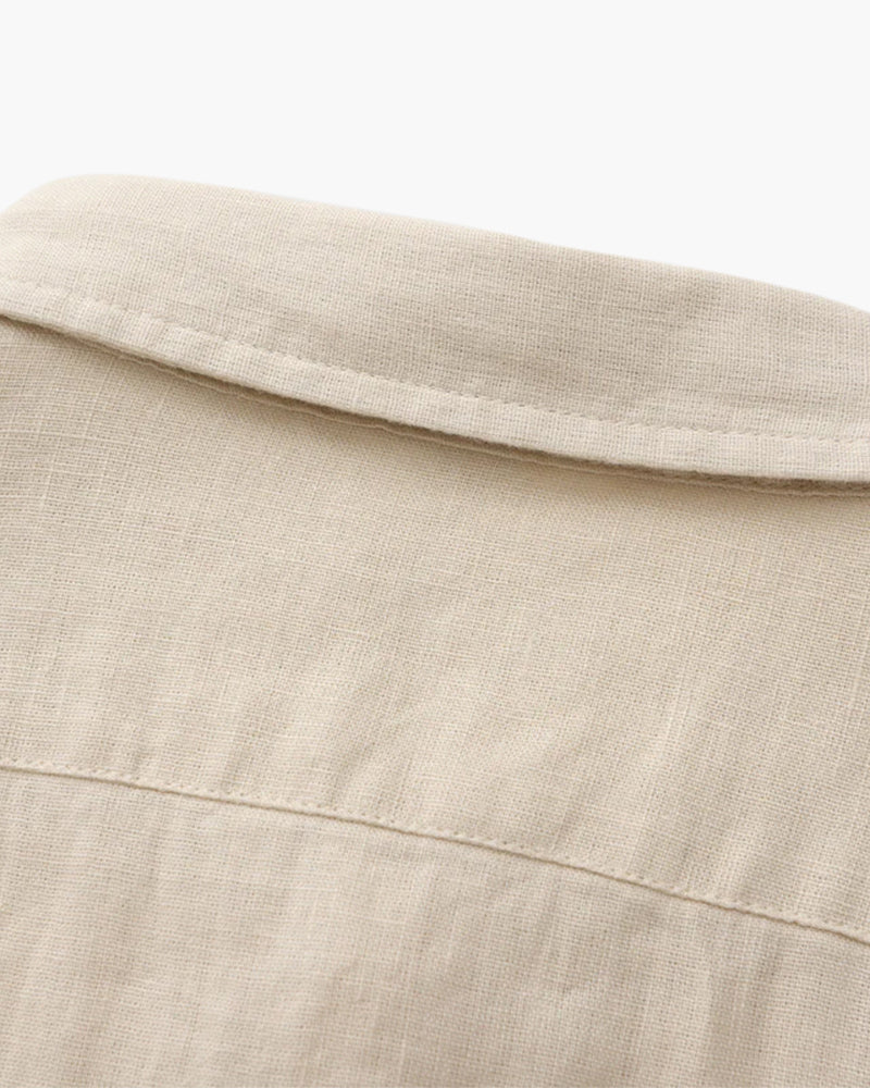 Wellington - 100% Linen Shirt - Beige