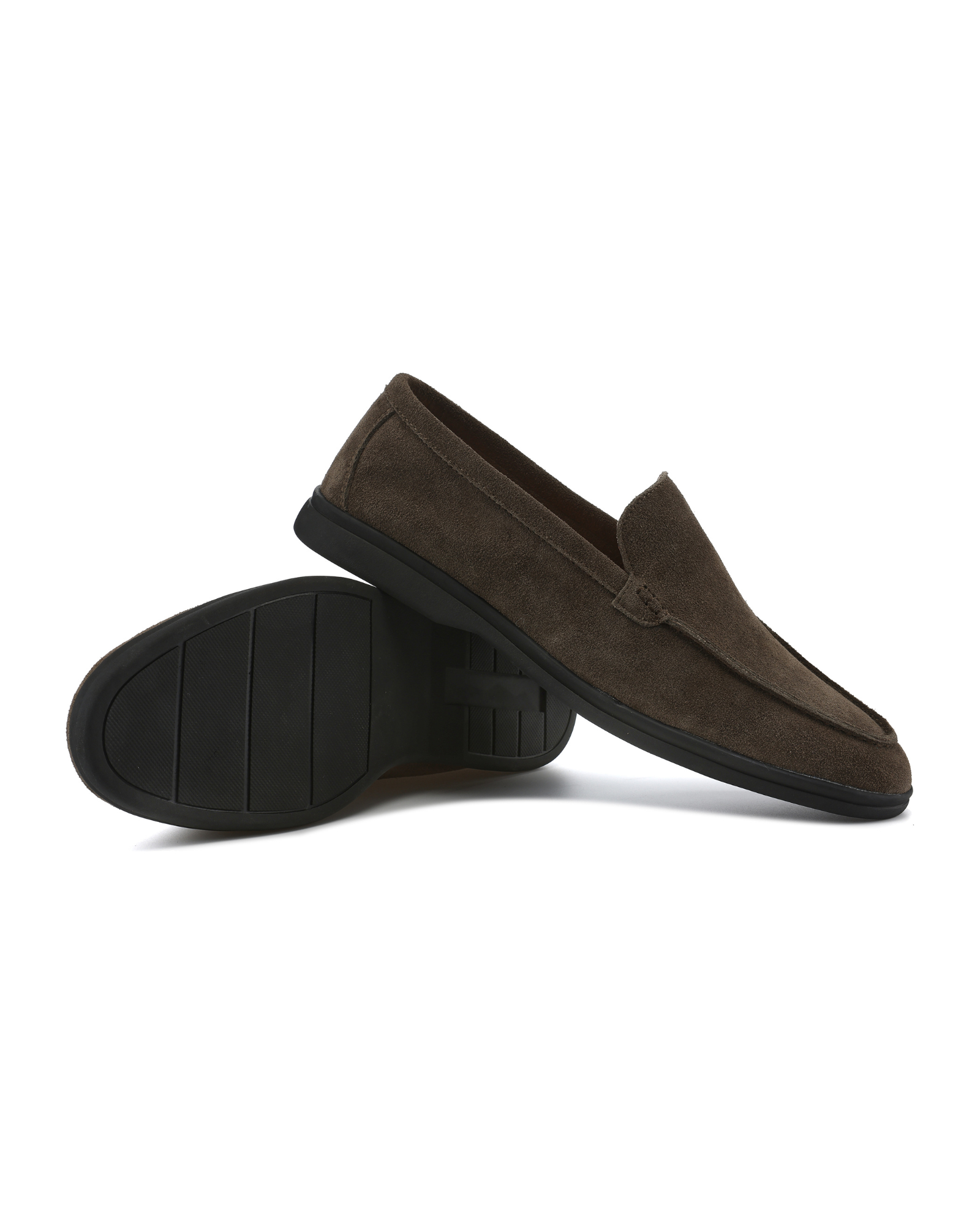 Taupō Premium Suede Loafers - Black Soles