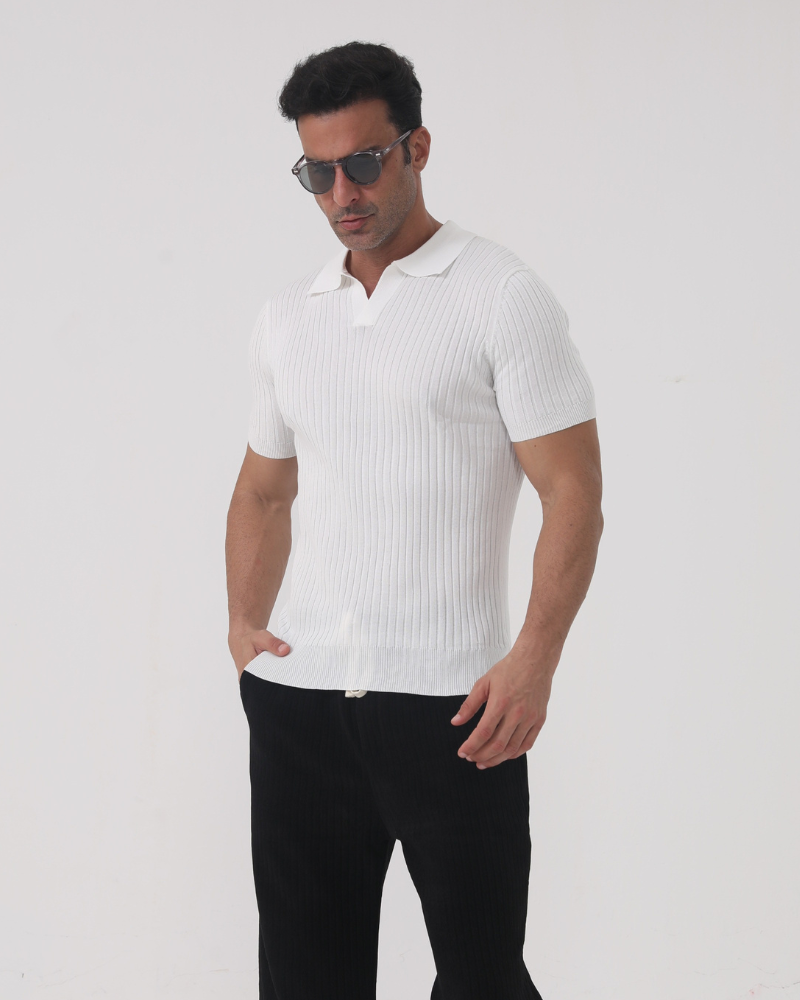 The Verona Ribbed Cotton Polo