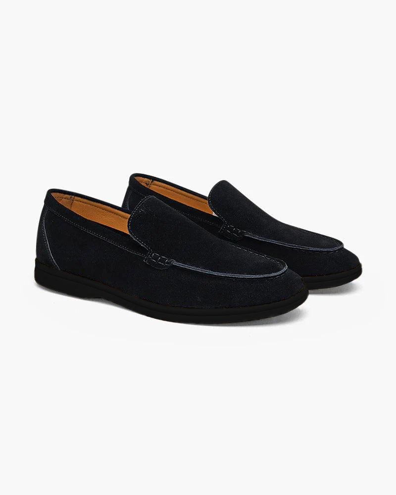 Taupō Premium Suede Loafers - Black Soles