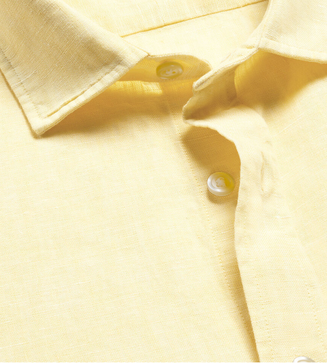 Nelson 100% Linen Shirt - Lemon Yellow