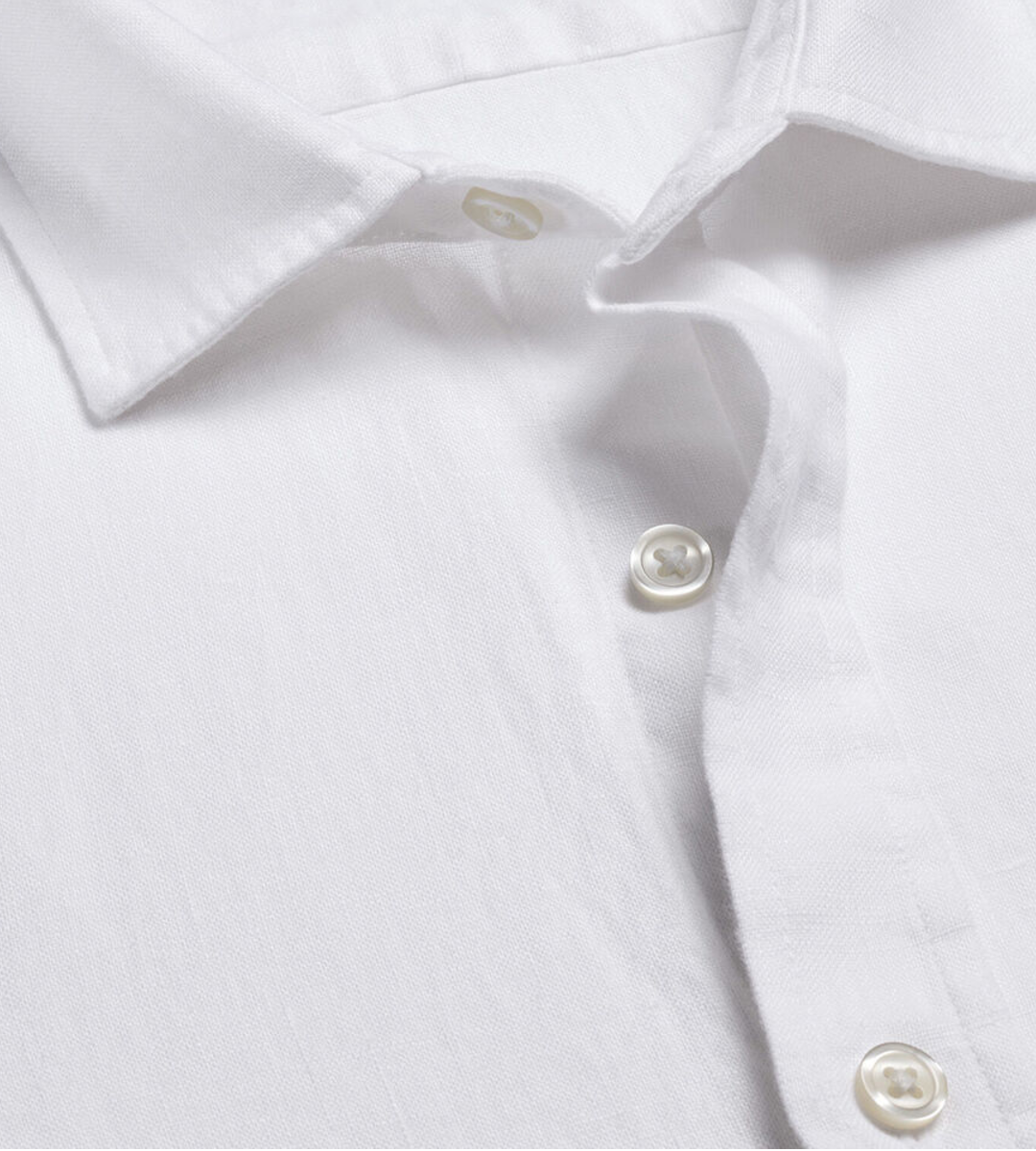 Nelson 100% Linen Shirt - White