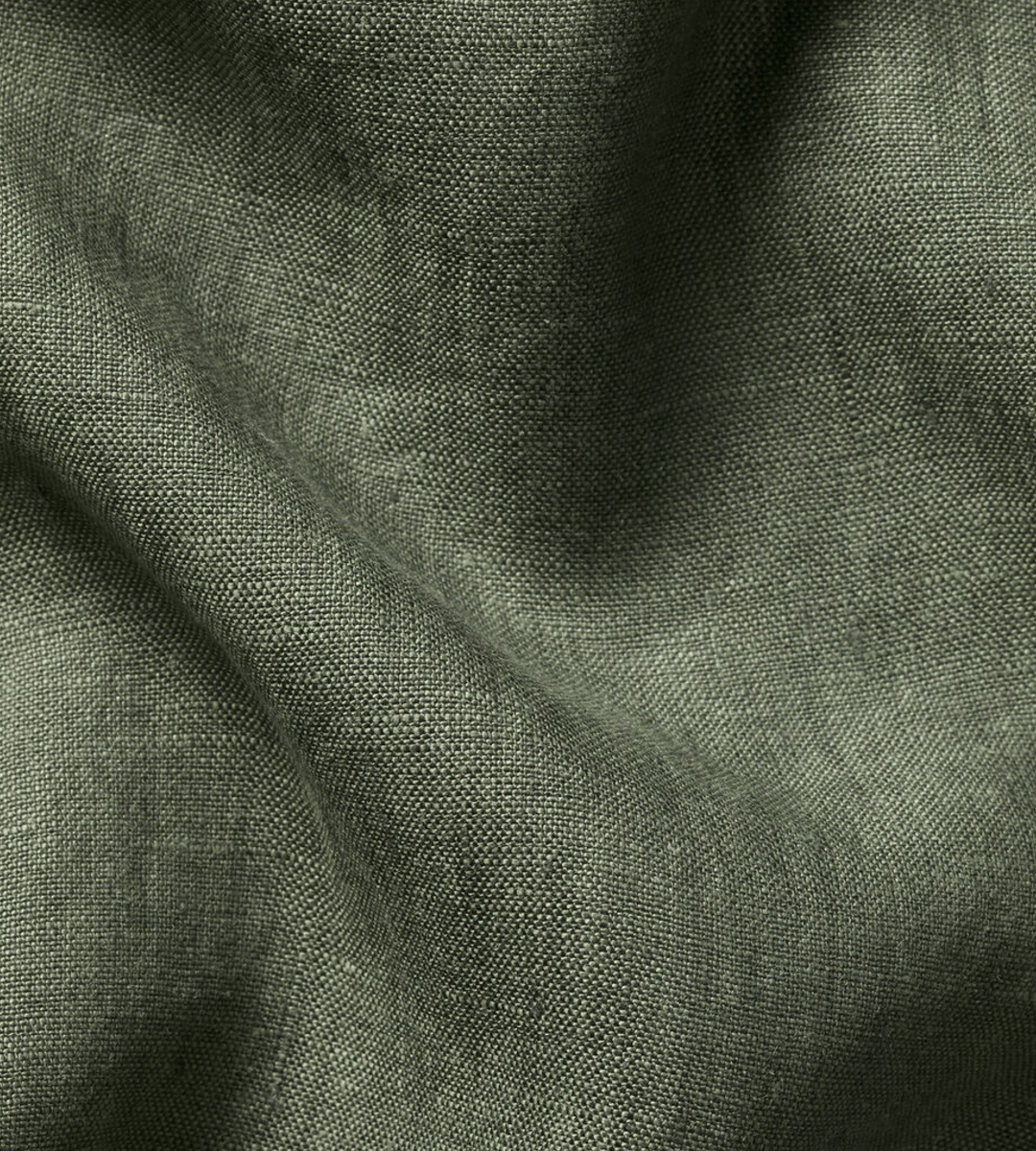 Nelson 100% Linen Shirt - Dark Green