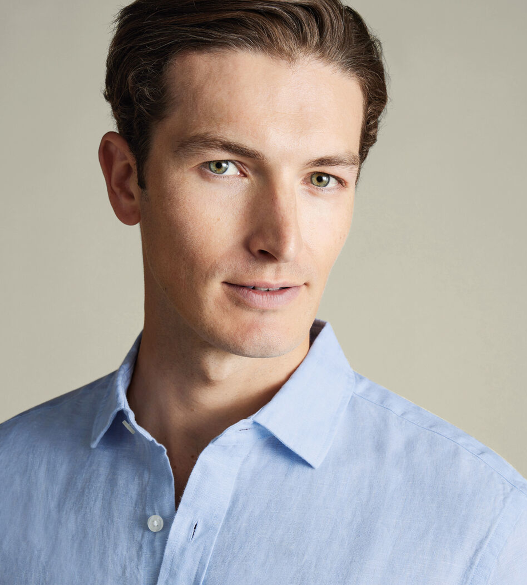 Nelson 100% Linen Shirt - Sky Blue