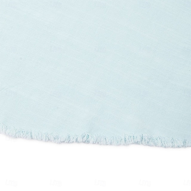 Men’s Cotton Linen Shirt – Long Sleeve, V-Neck, Casual Style