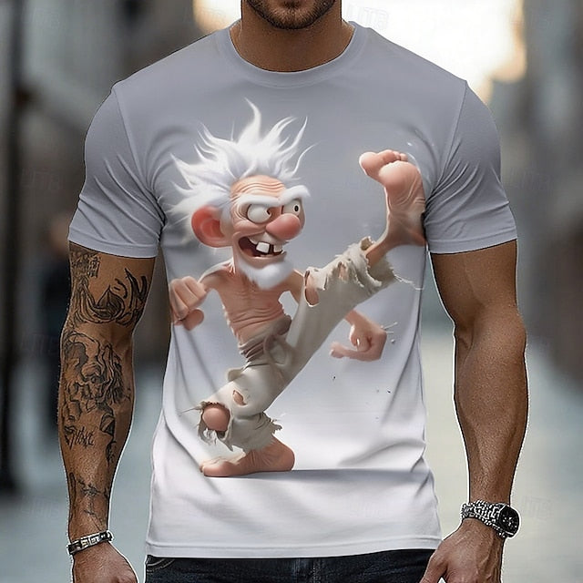 Men’s 3D Character T-Shirt – Summer Edition