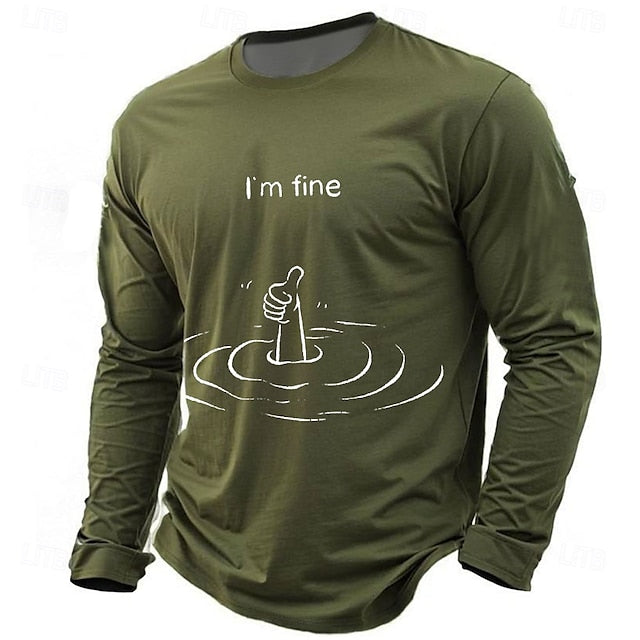 Men’s Graphic T-Shirt – “I’m Fine” Funny Design