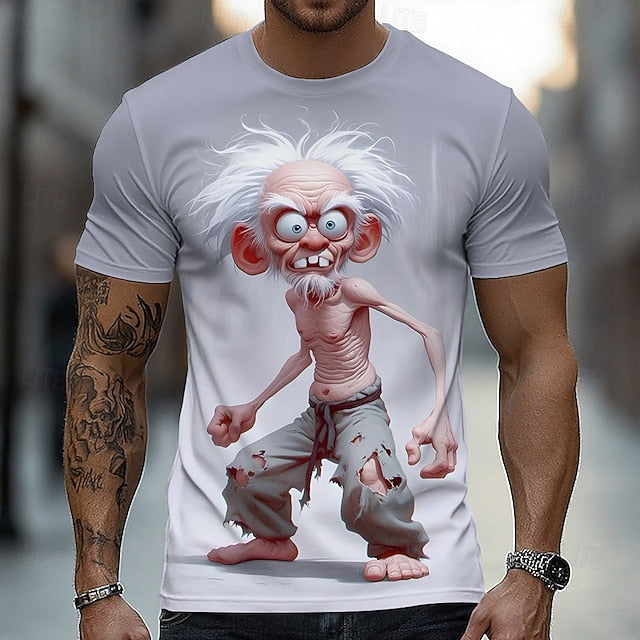 Men’s 3D Character T-Shirt – Summer Edition