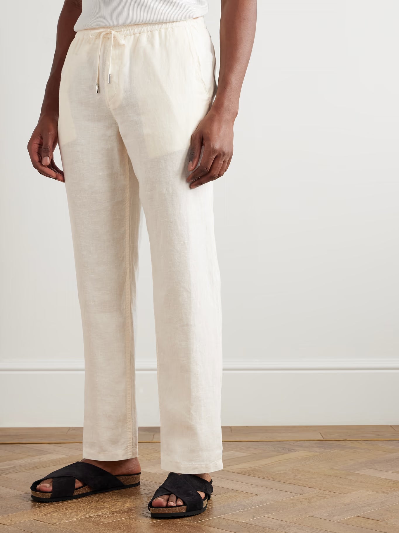 Auckland Linen Trouser- Light Beige