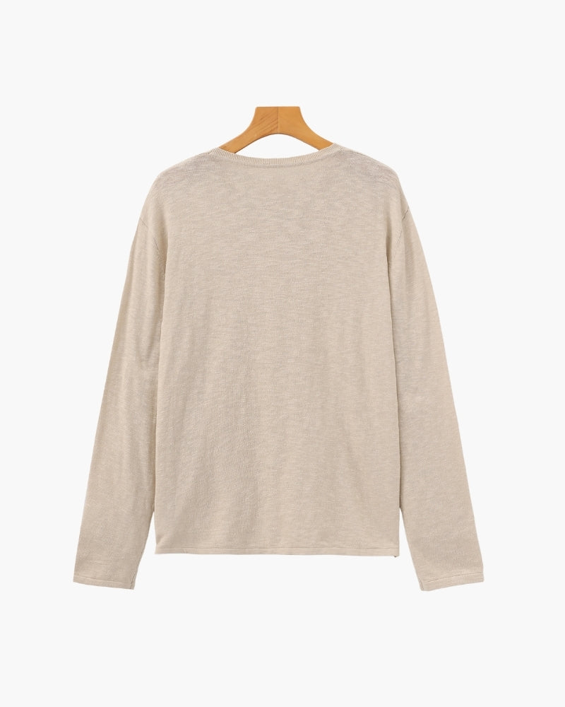 Linen Cotton Crewneck