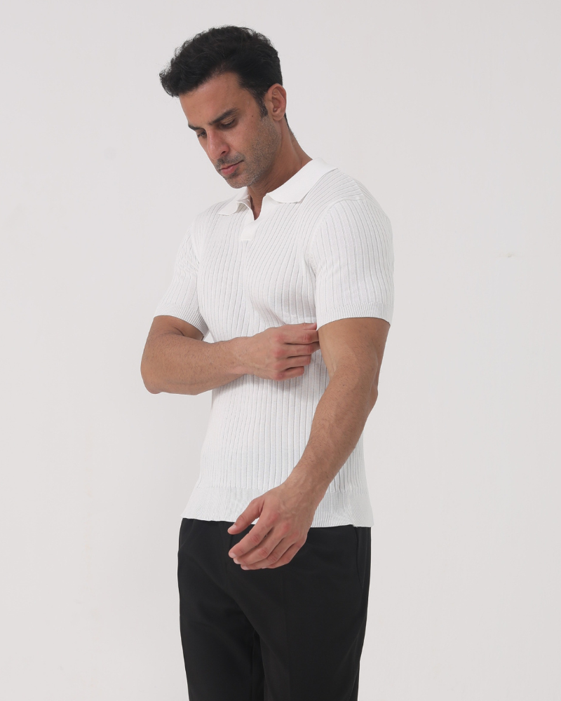 The Verona Ribbed Cotton Polo