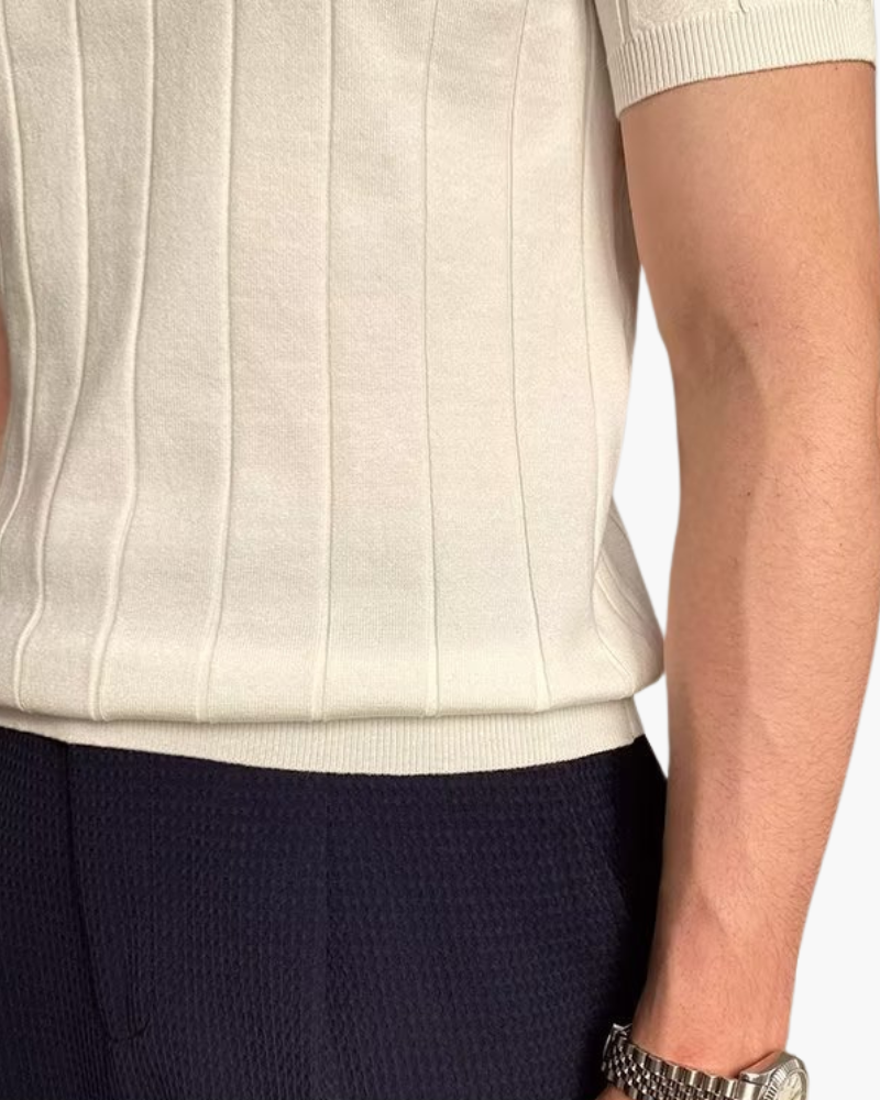 The Ribbed 100% Cotton Polo