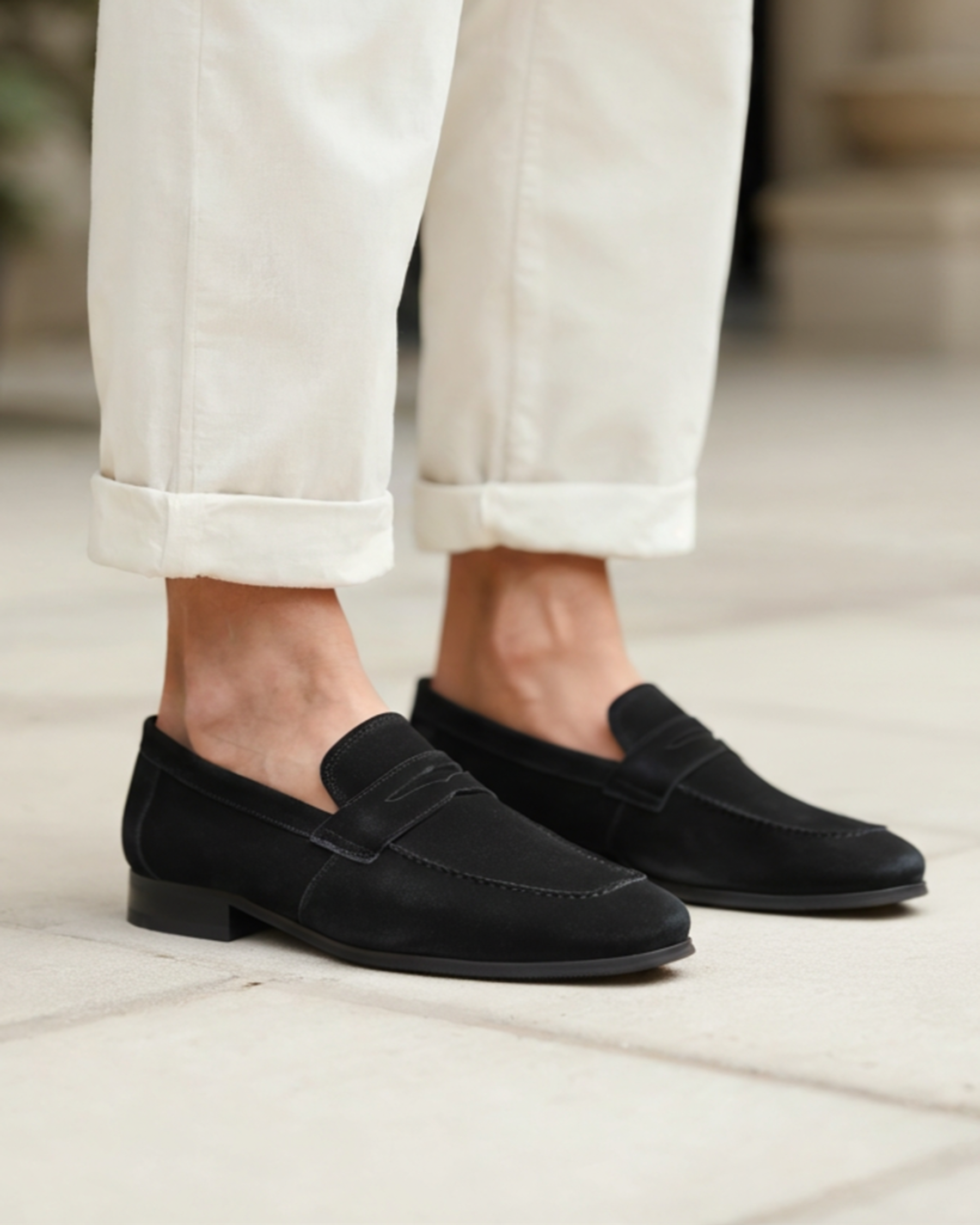 Mooson Suede Penny Loafers