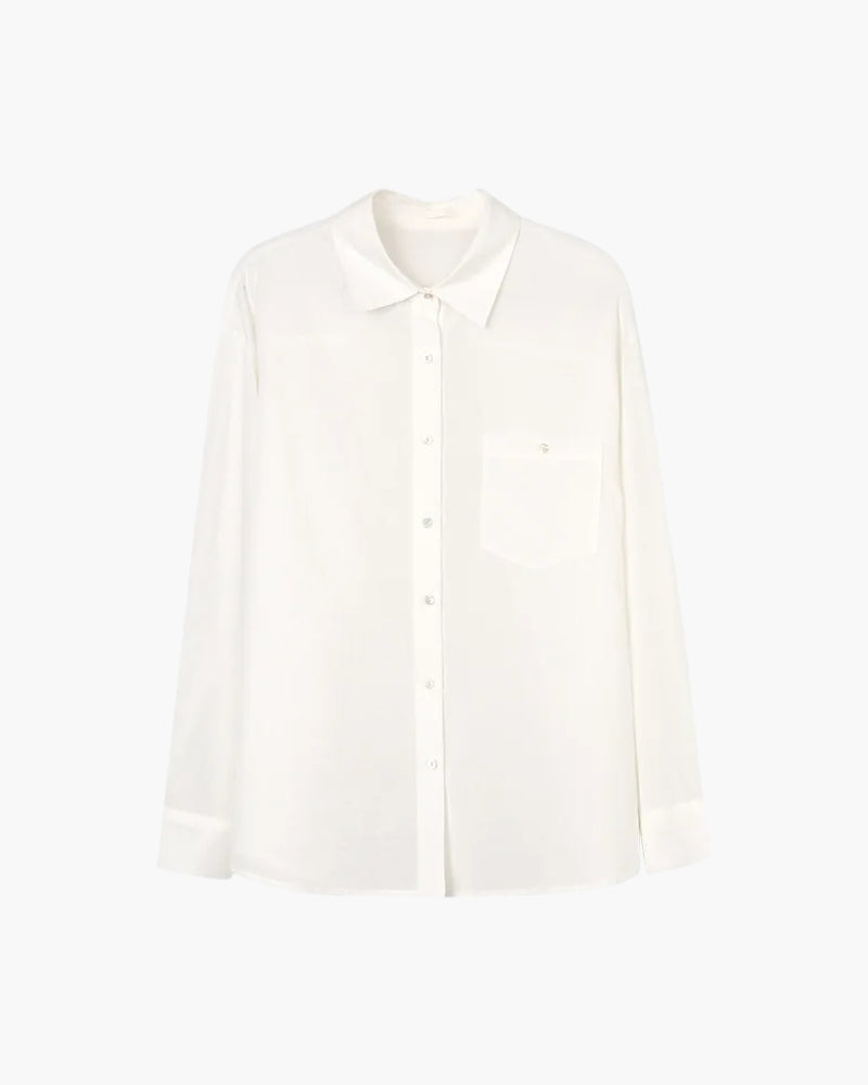 Timaru Lady Linen Shirt- White