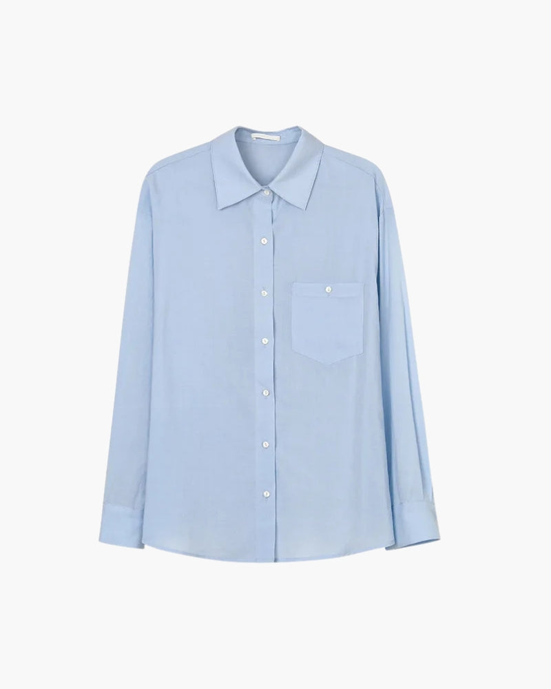 Timaru Lady Linen Shirt- Blue