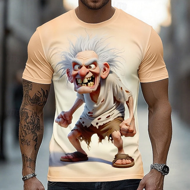 Men’s 3D Character T-Shirt – Summer Edition