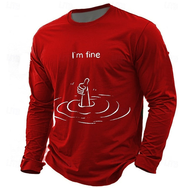 Men’s Graphic T-Shirt – “I’m Fine” Funny Design