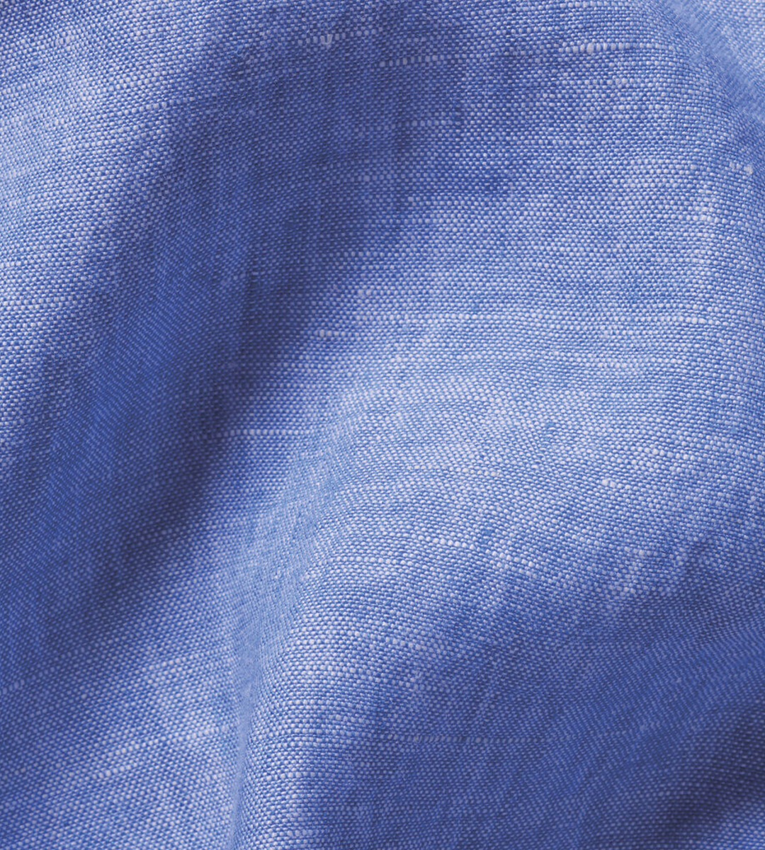 Nelson 100% Linen Shirt - Cobalt Blue