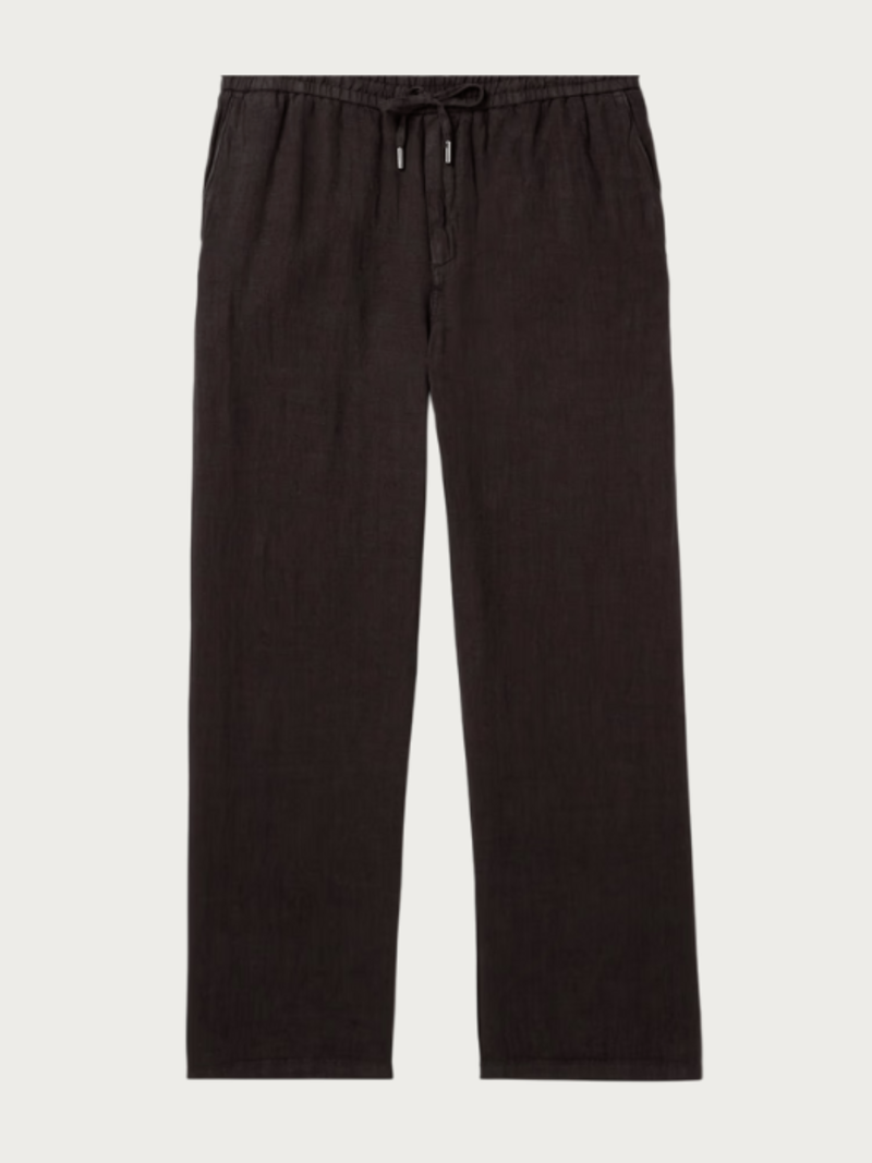 Auckland Linen Trouser- Brown