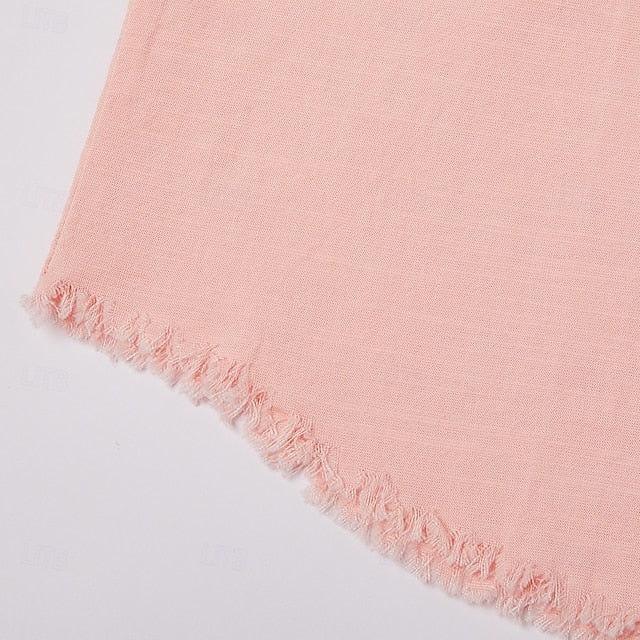 Men’s Cotton Linen Shirt – Long Sleeve, V-Neck, Casual Style