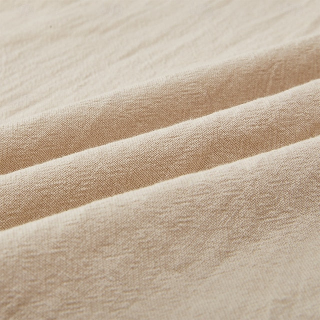 Men’s Casual V-Neck Linen Look Tee – Summer Essential