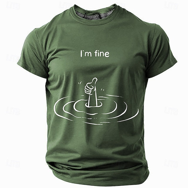 Men’s Graphic T-Shirt – “I’m Fine” Funny Design