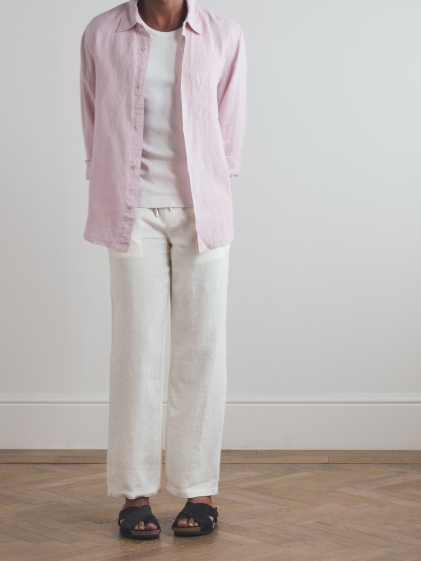 Auckland Linen Trouser- Light Beige
