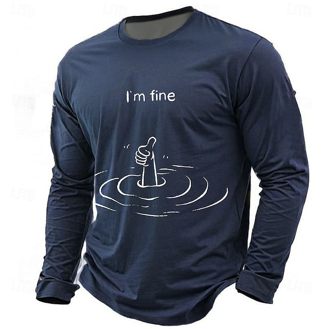 Men’s Graphic T-Shirt – “I’m Fine” Funny Design