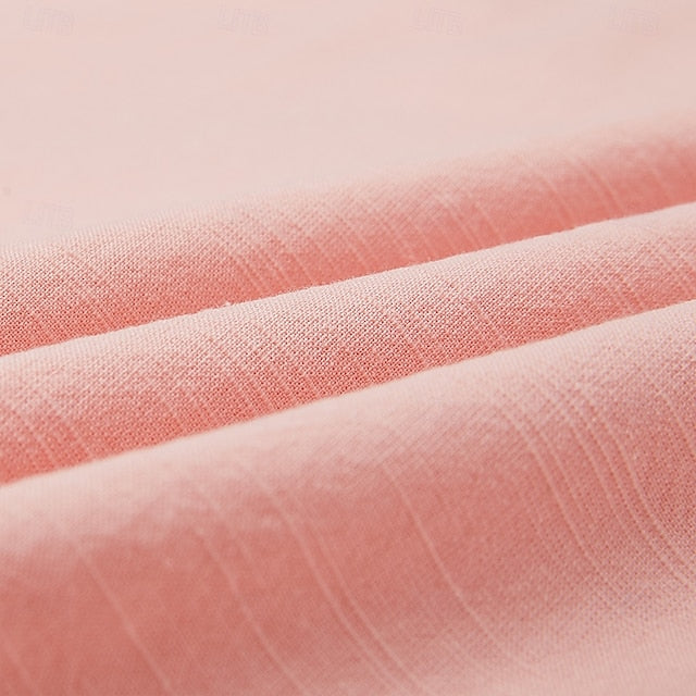 Men’s Cotton Linen Shirt – Long Sleeve, V-Neck, Casual Style