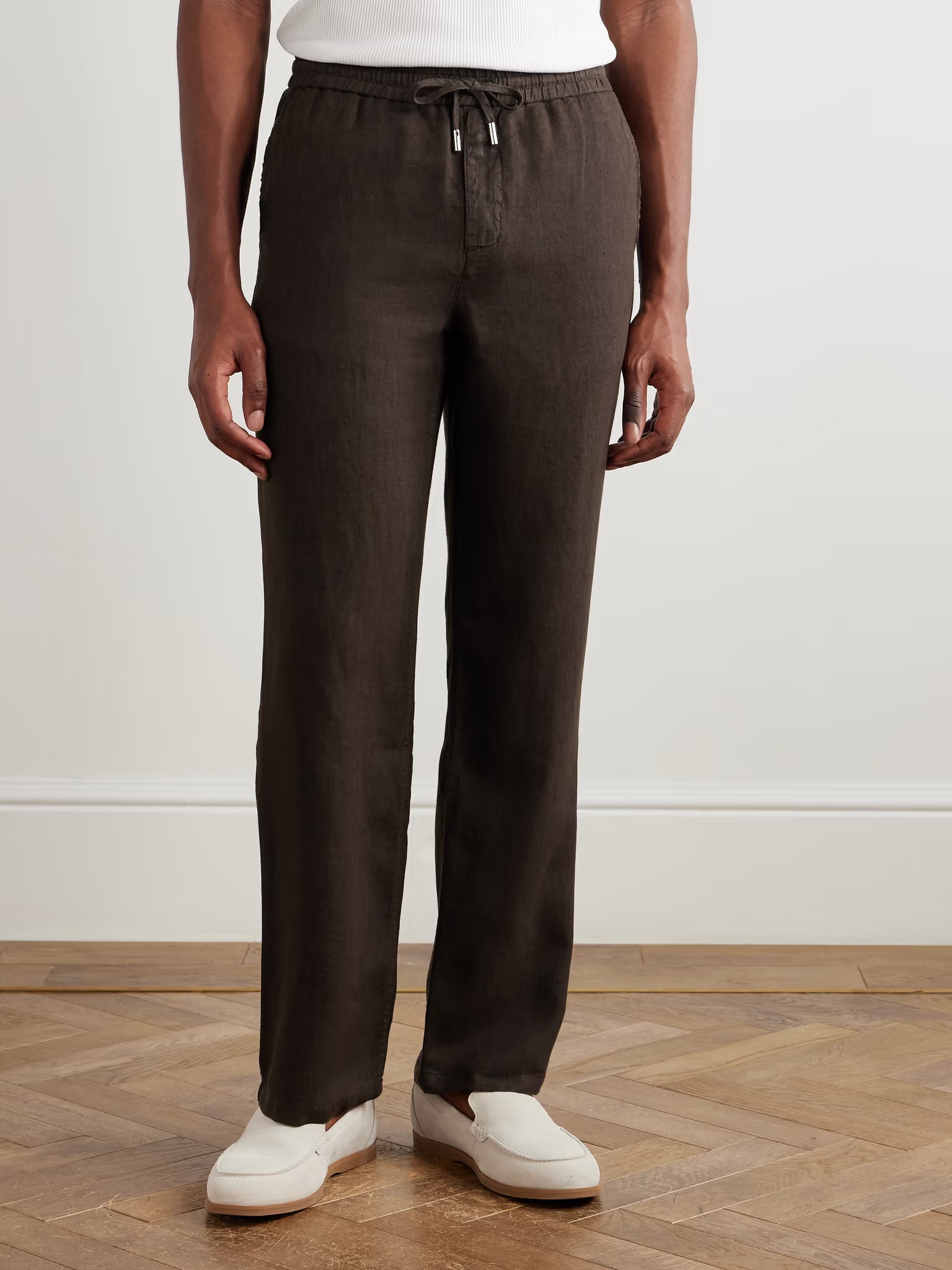 Auckland Linen Trouser- Light Brown