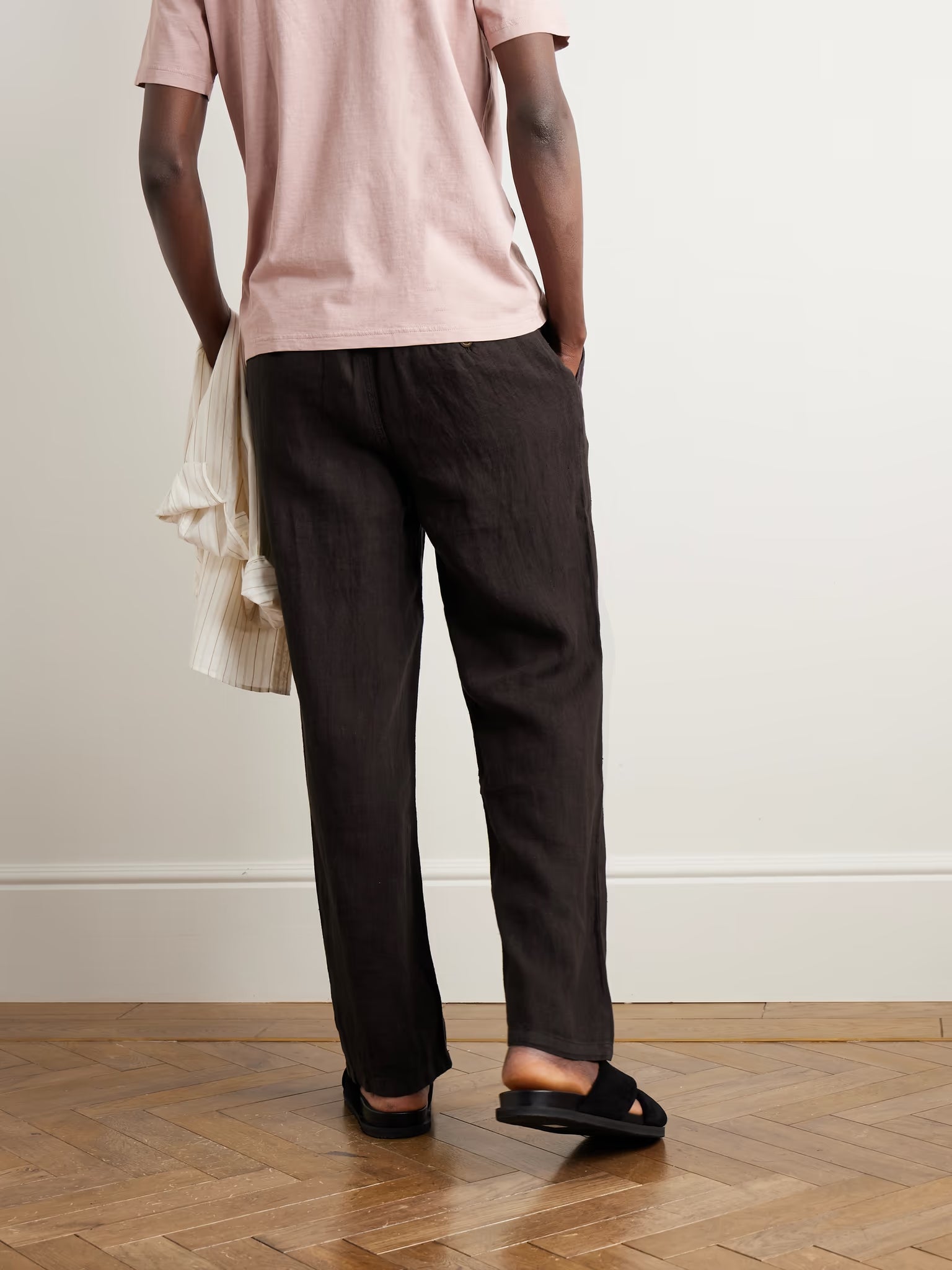 Auckland Linen Trouser- Brown
