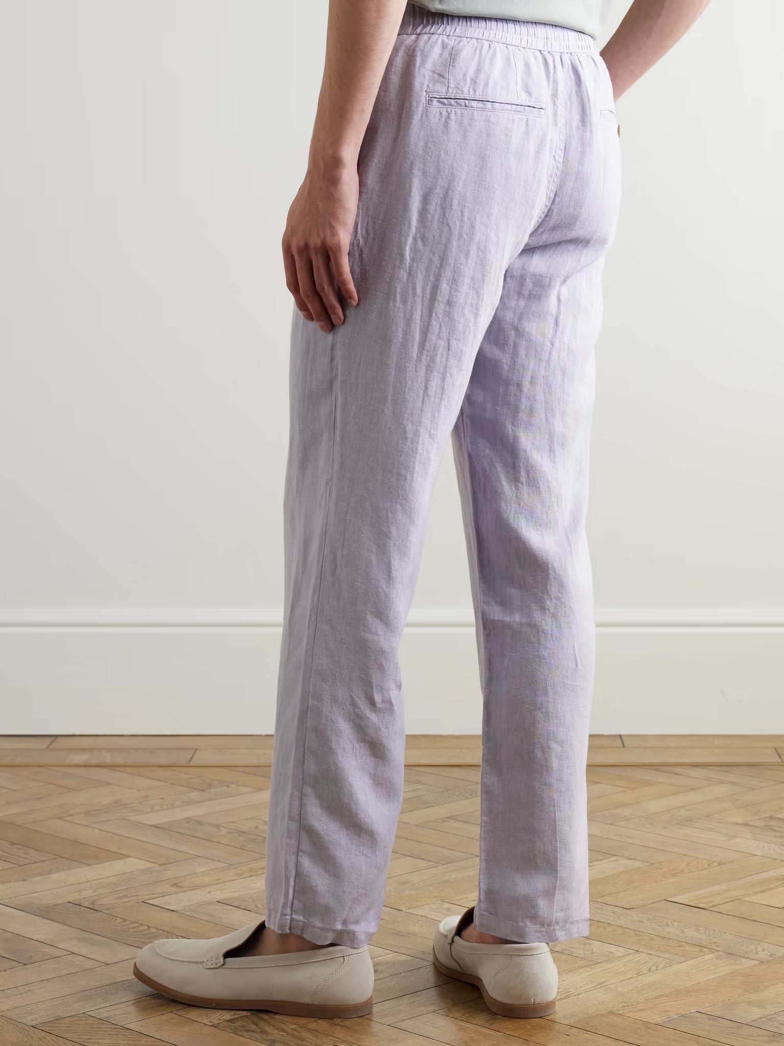 Auckland Linen Trouser- Purple