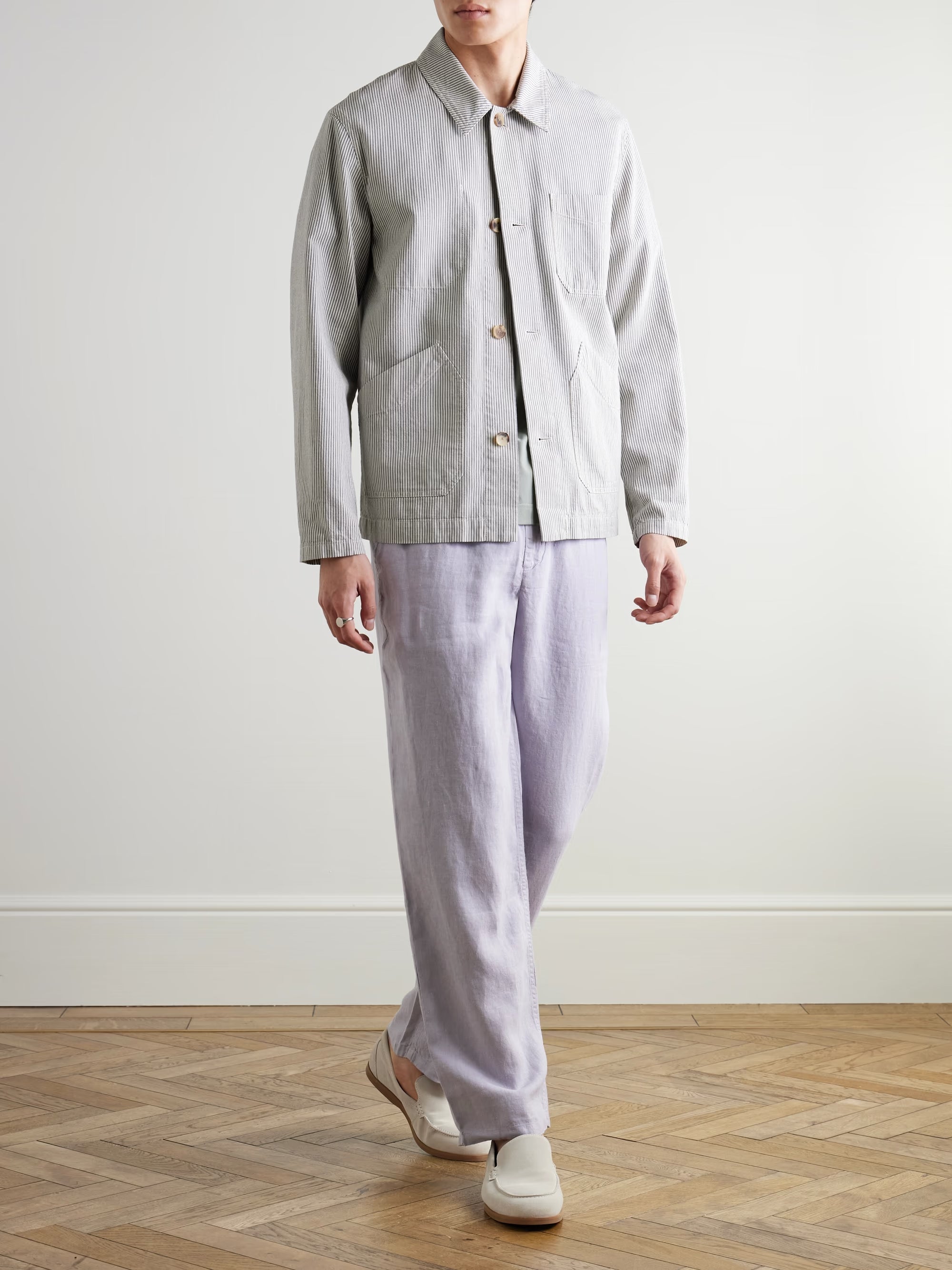 Auckland Linen Trouser- Purple