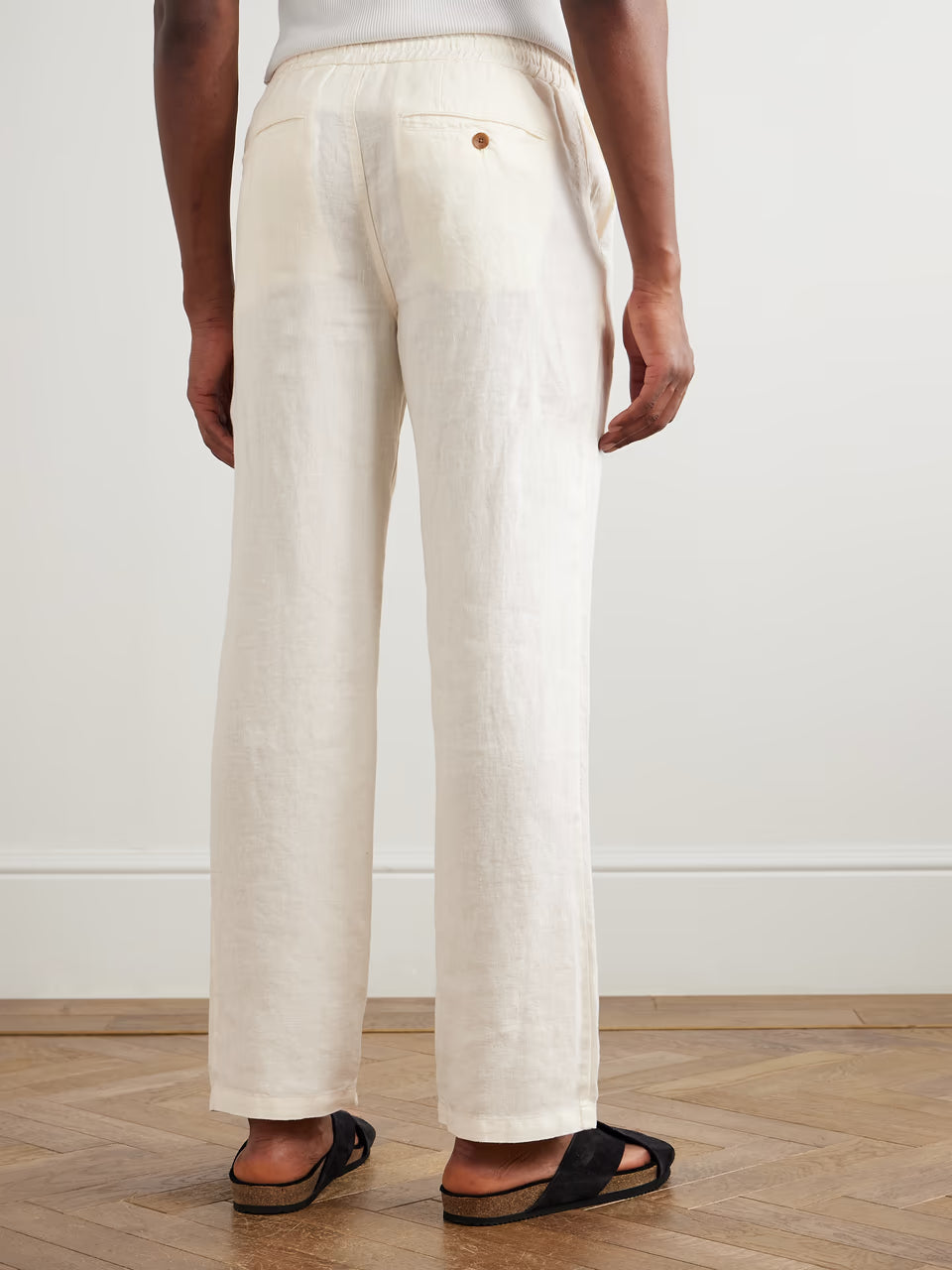 Auckland Linen Trouser- Light Beige